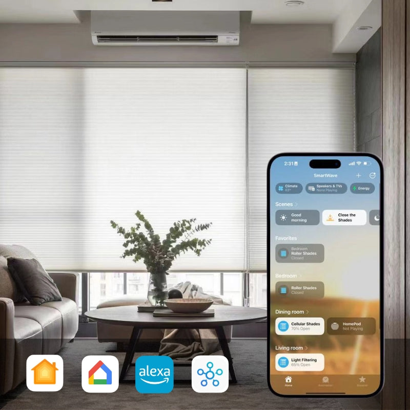 Unity Motorized Cellular Shades Llight Filtering