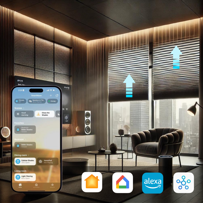 Cole  Blackout Waterproof Motorized Cellular Shades