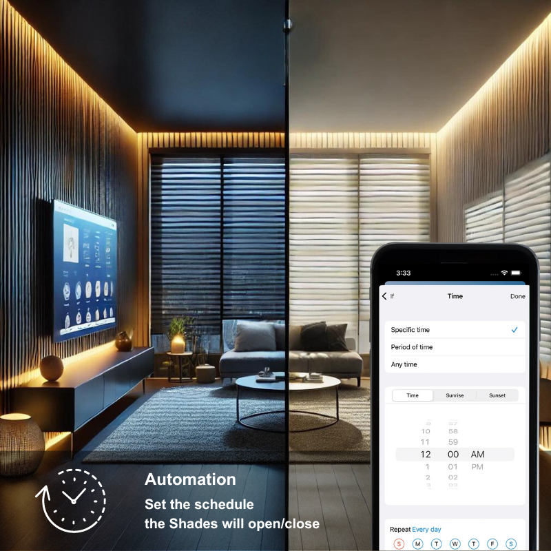 Hadrian Day Night Motorized Cellular Shades 1.5''