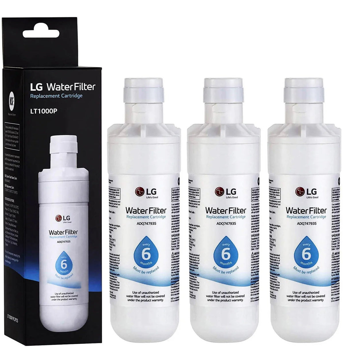 LG LT1000P,PC/PCS ADQ747935,ADQ74793501 Replacement Refrigerator Water Filter