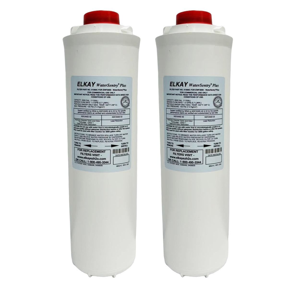 Elkay Genuine WaterSentry 51300C Replacement Filters