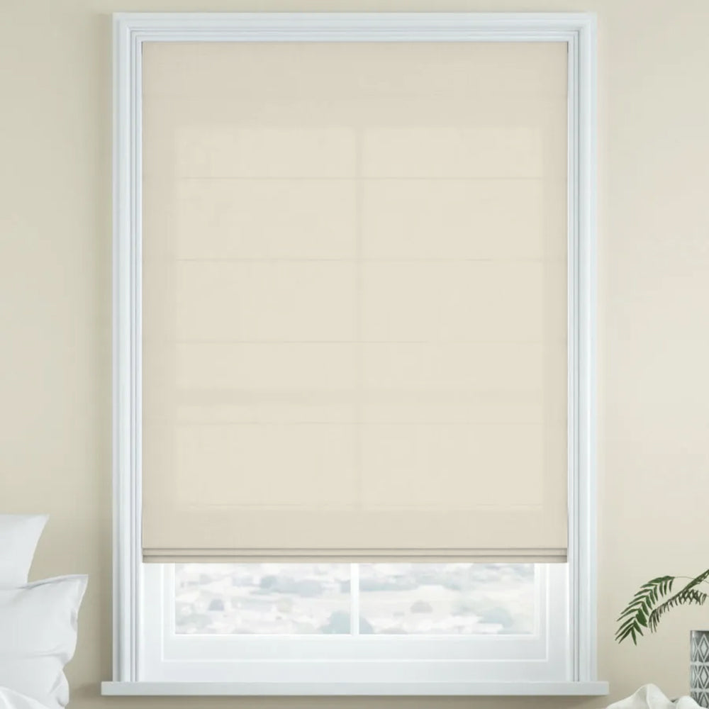 Aria Motorized Linen Roman Shade