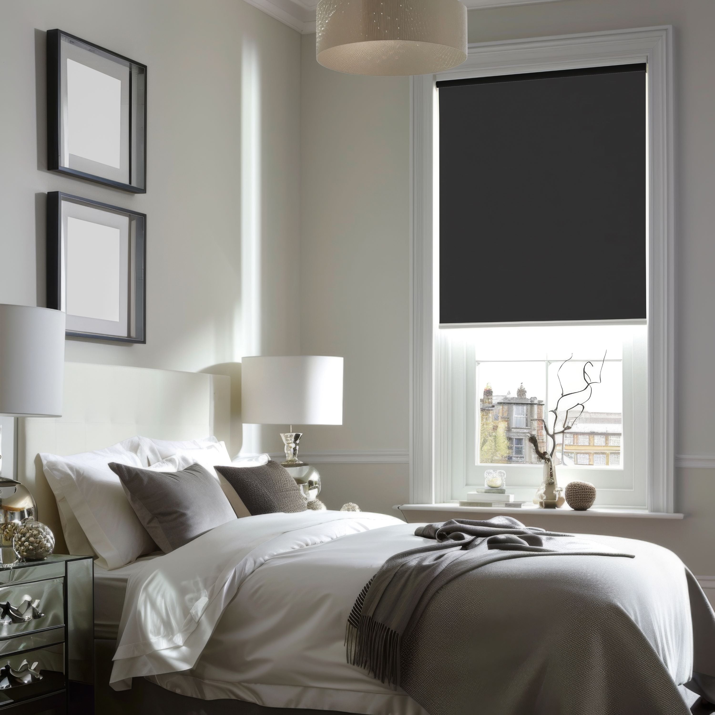 Evan Waterproof Seraphic Glow Blackout Custom Roller Shades