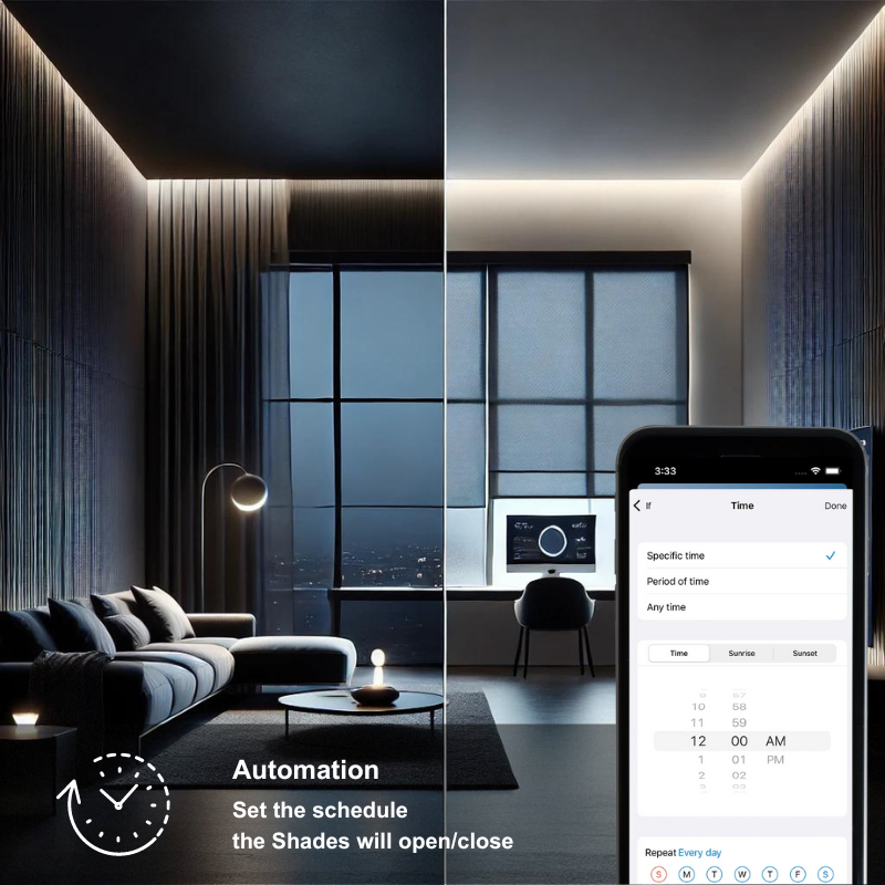 Wave Motorized Light Filtering Roller Shades
