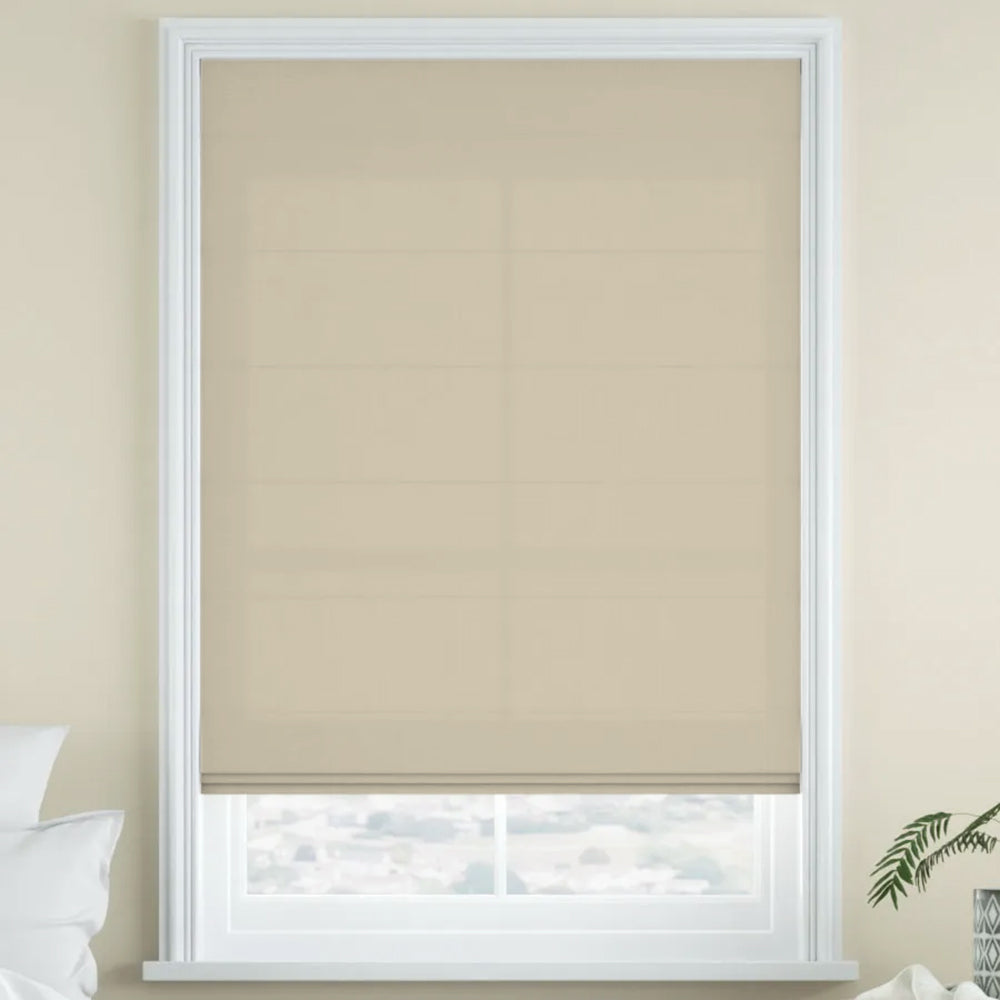 Aria Motorized Linen Roman Shade