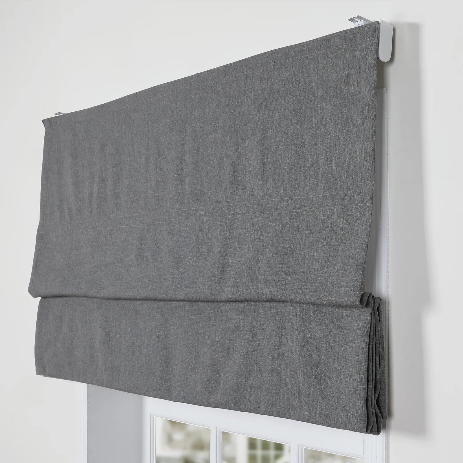 Loomy Motorized Linen Blackout Roman Shade