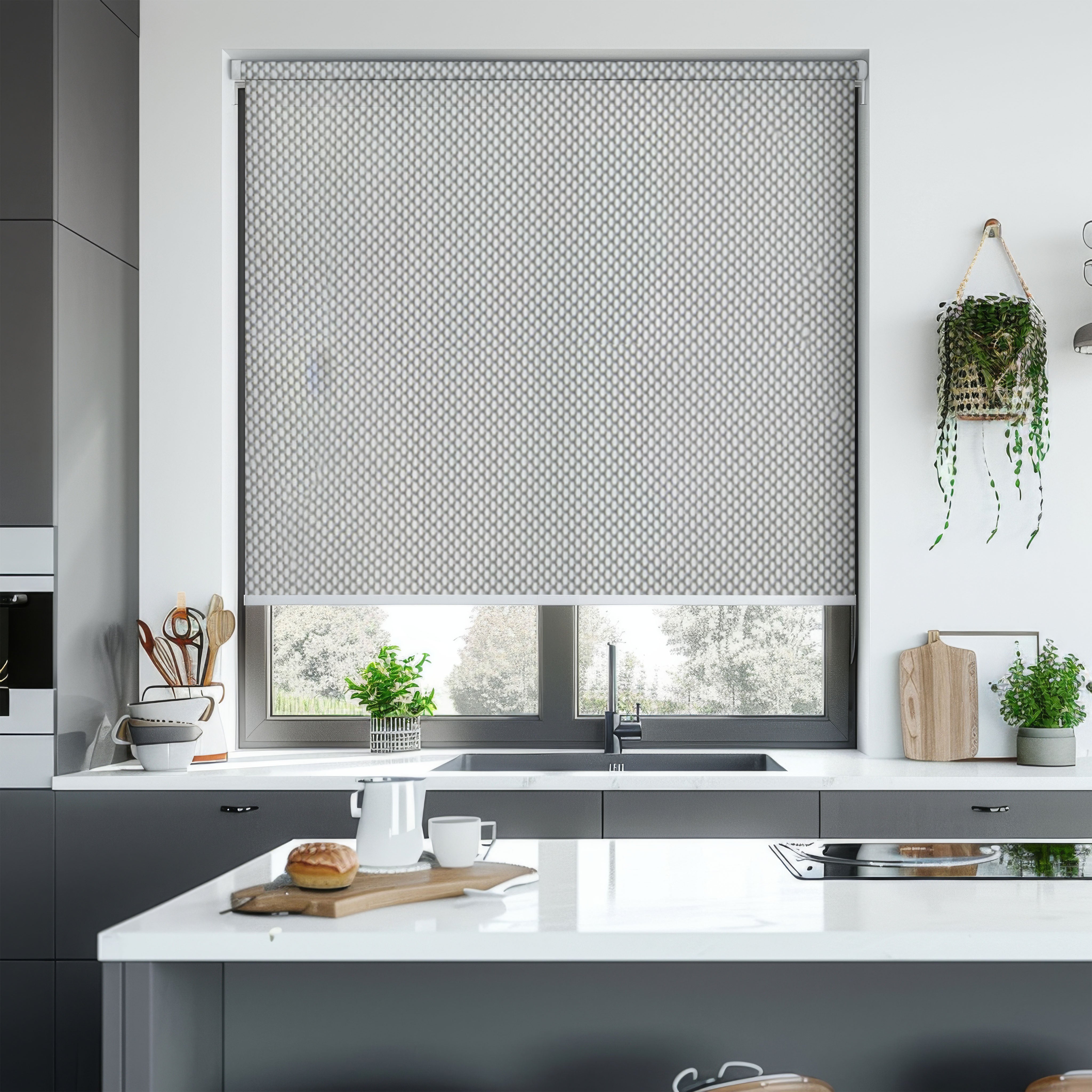 Lena Motorized Light Filtering Roller Shades