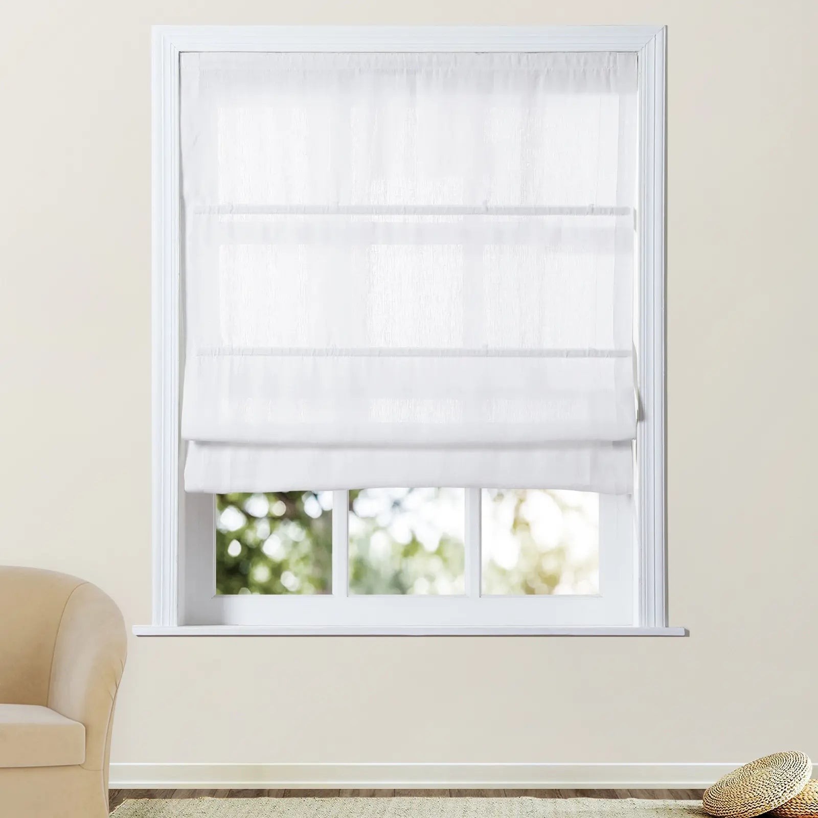 Skyler Motorized Linen Blackout Roman Shade