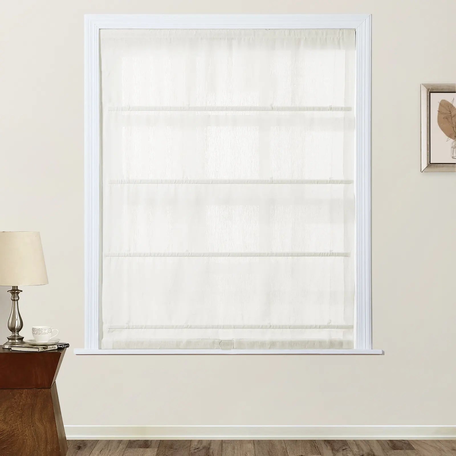 Skyler Motorized Linen Blackout Roman Shade