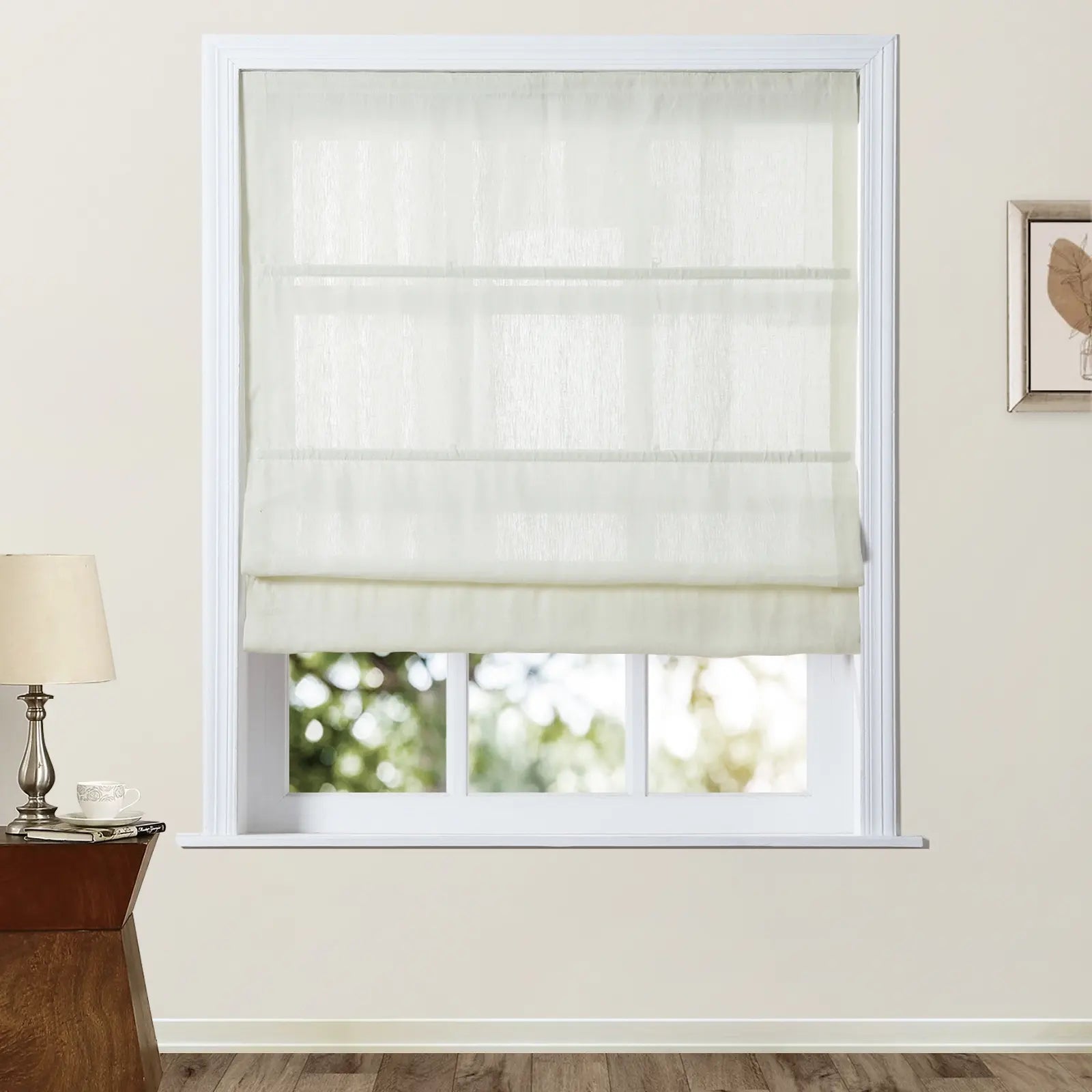 Skyler Motorized Linen Blackout Roman Shade