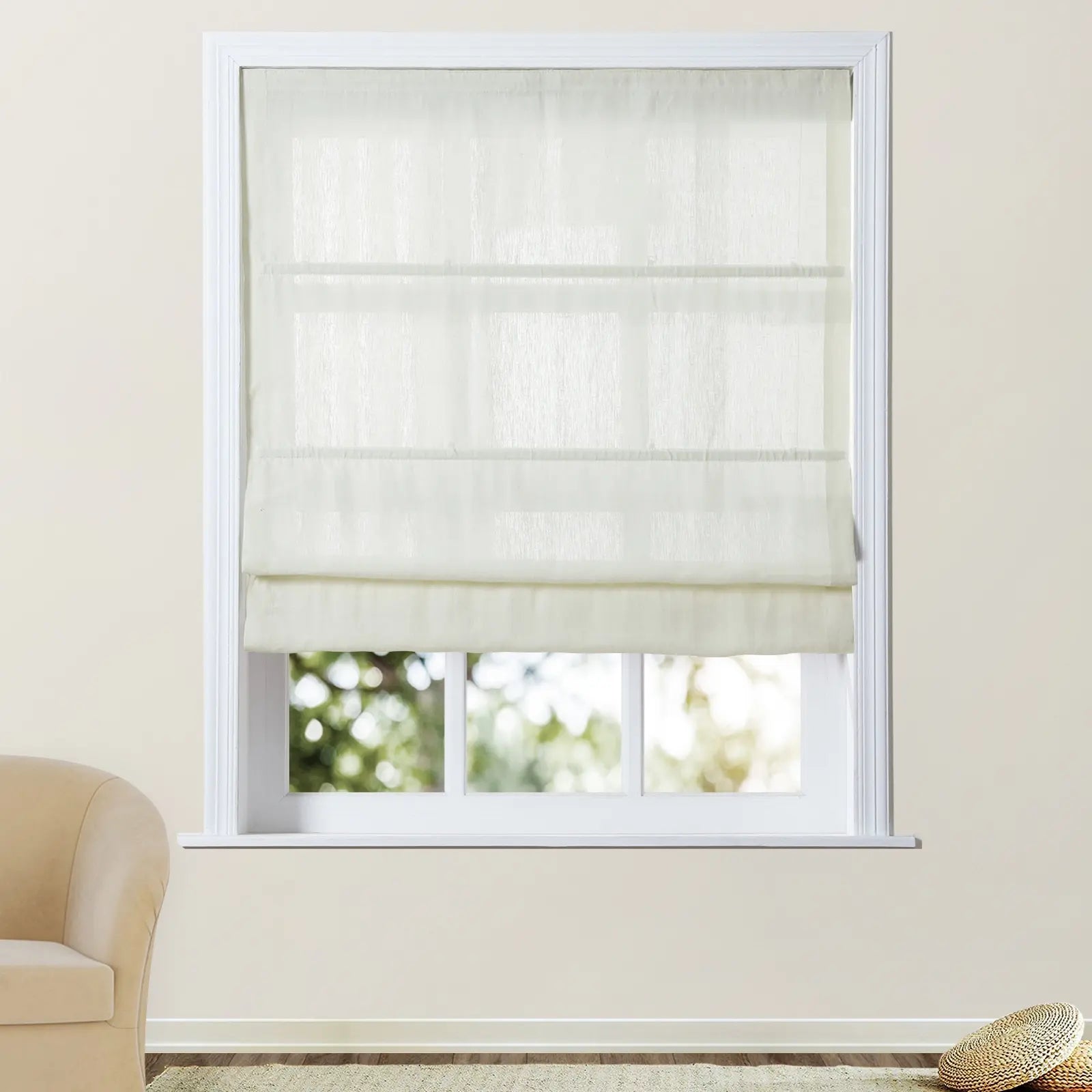 Skyler Motorized Linen Blackout Roman Shade