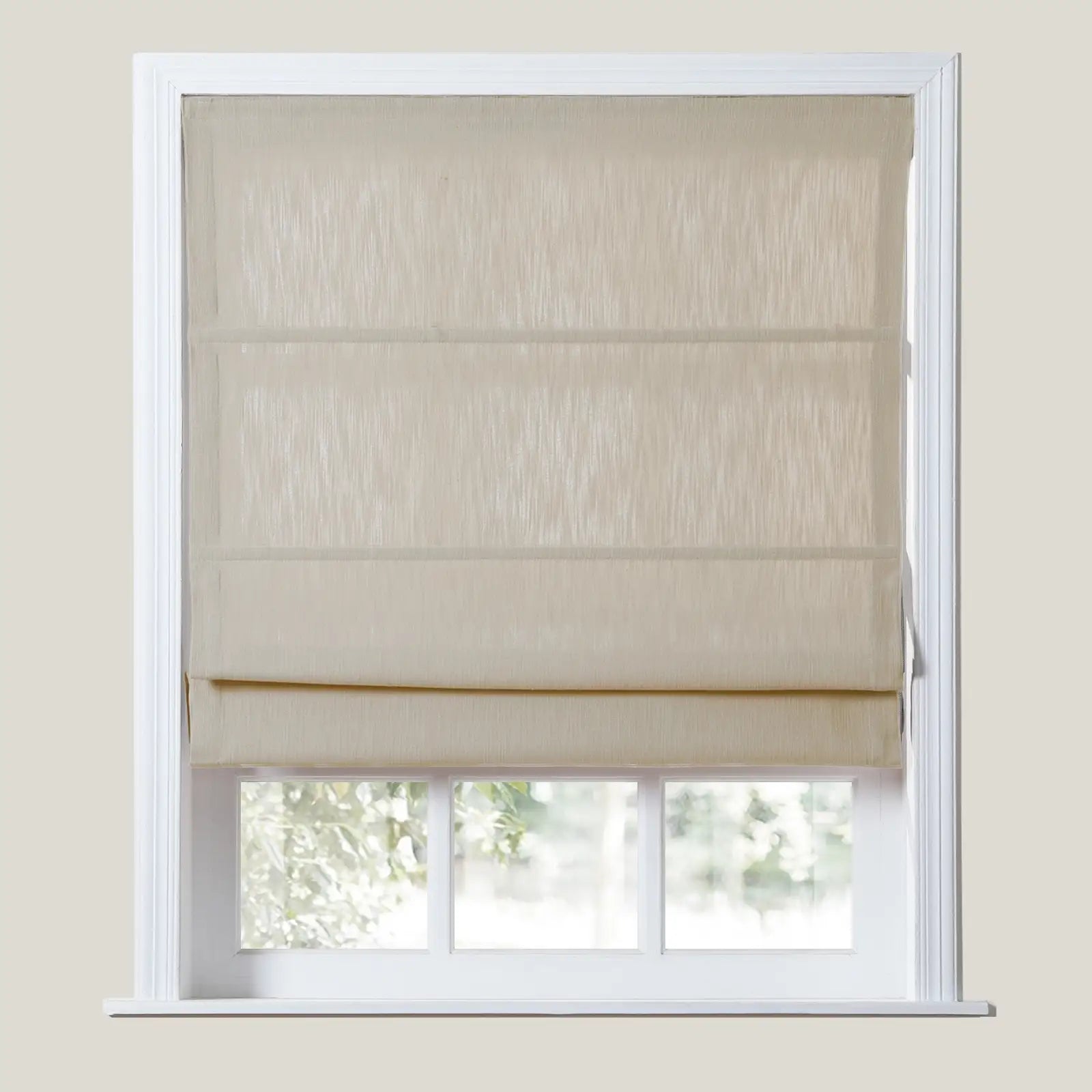 Sunny Motorized Linen Roman Shade