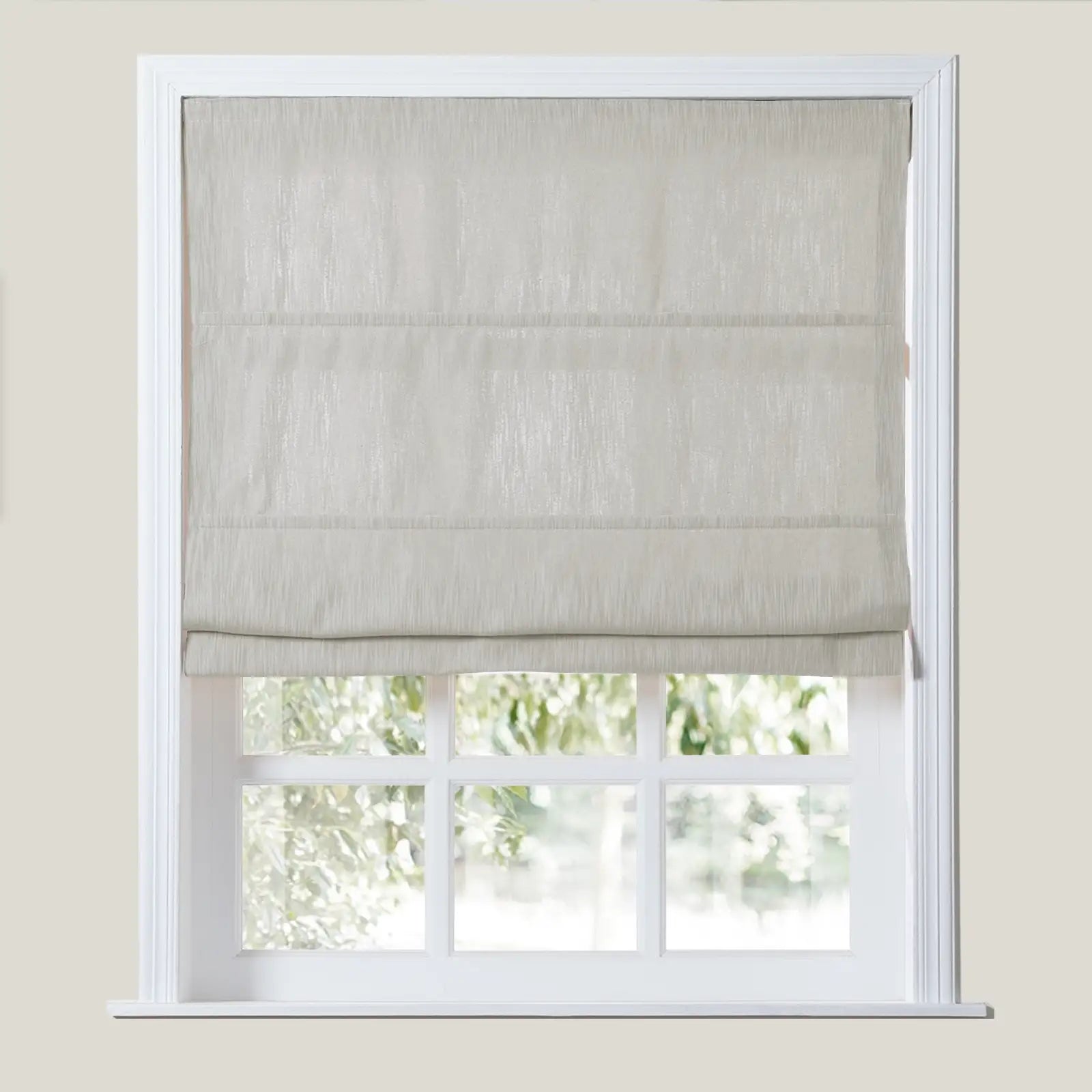 Sunny Motorized Linen Roman Shade