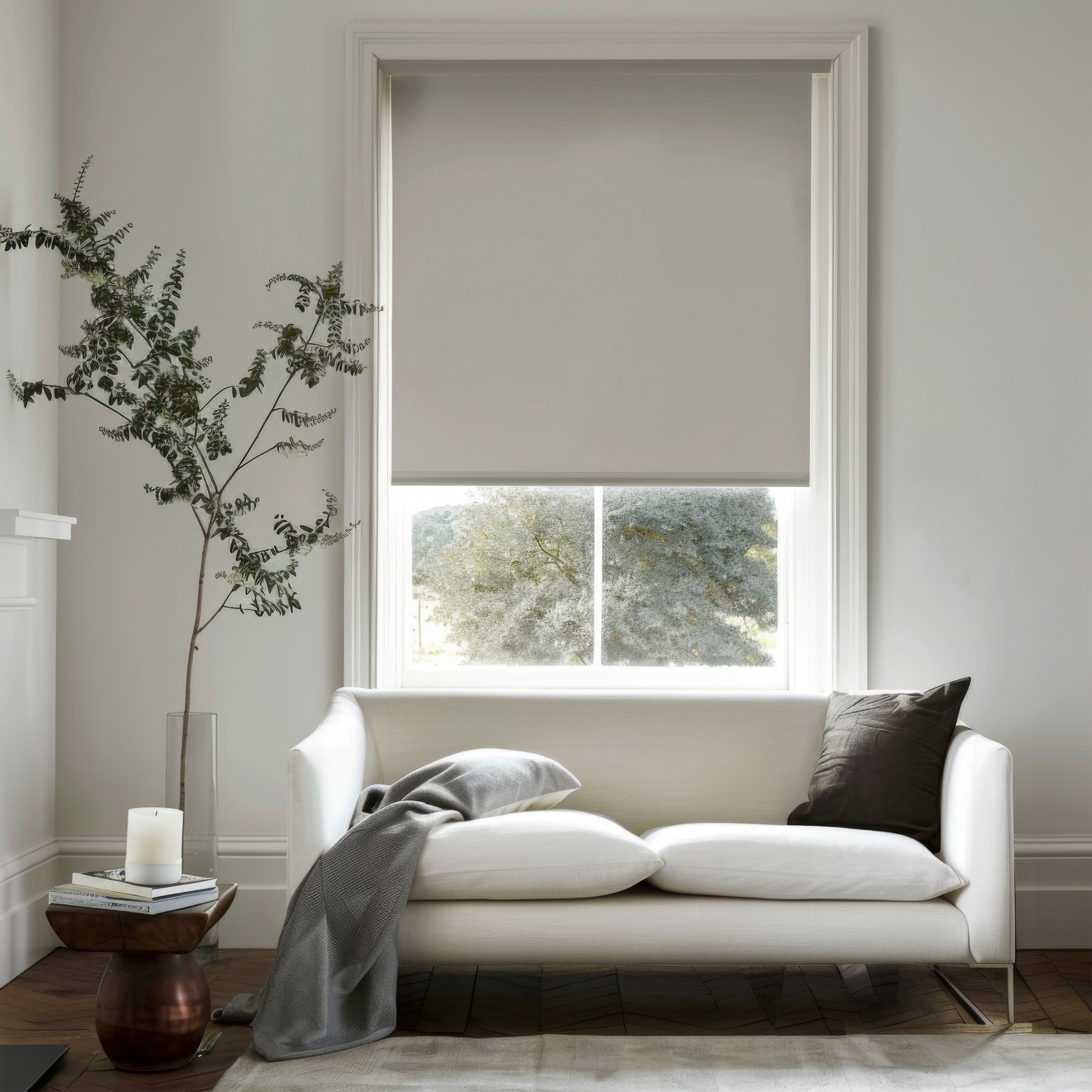 Arthur Luminous Ember Blackout Custom Roller Shades