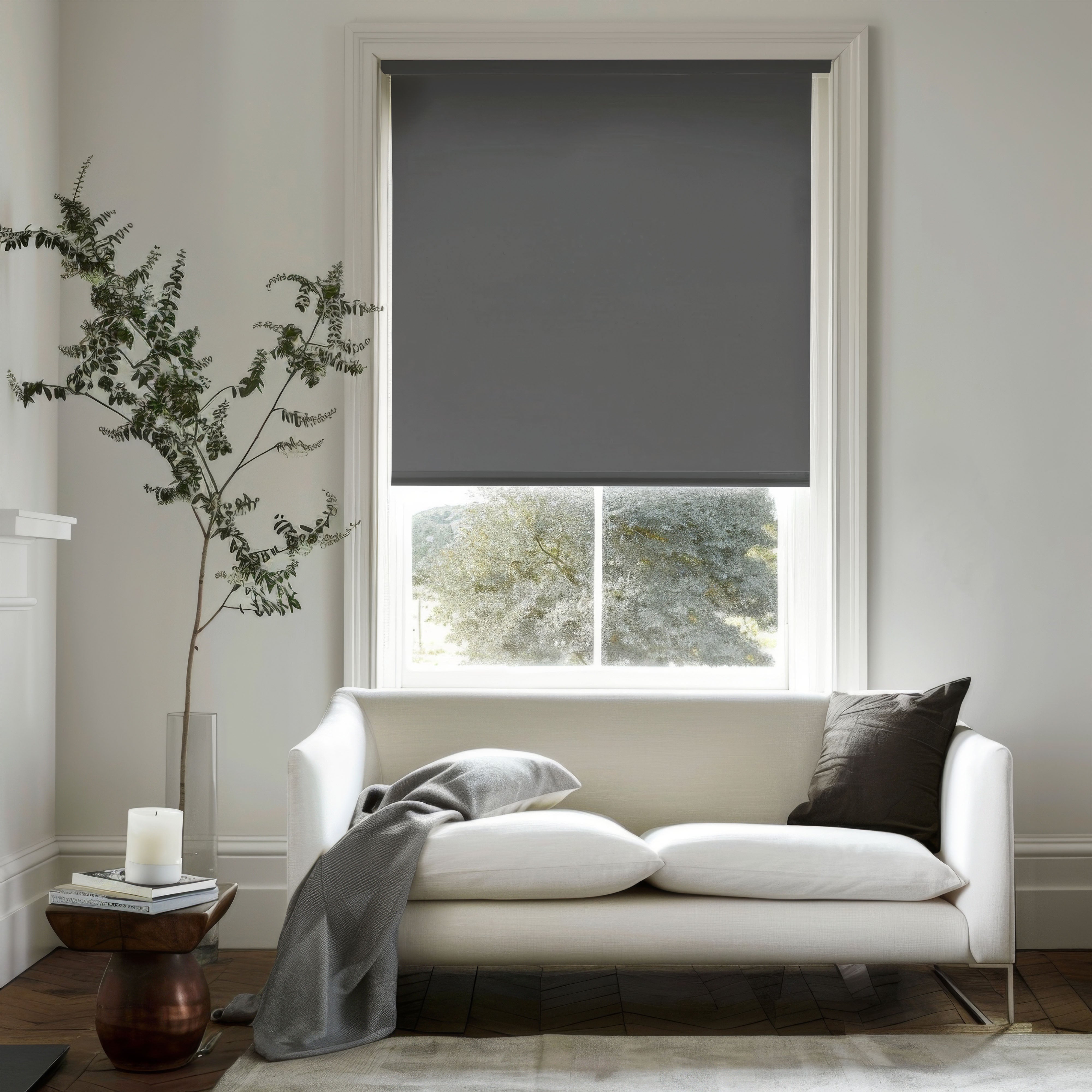 Arthur Luminous Ember Blackout Custom Roller Shades