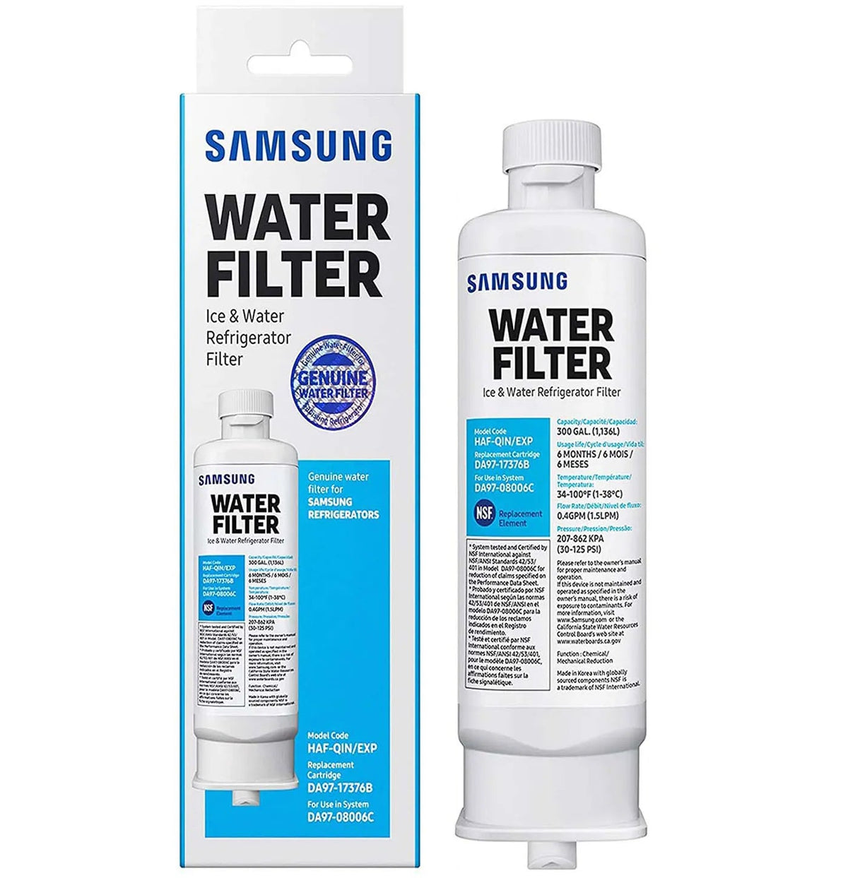 Samsung DA97-17376B HAF-QINEXP Refrigerator Water Filter