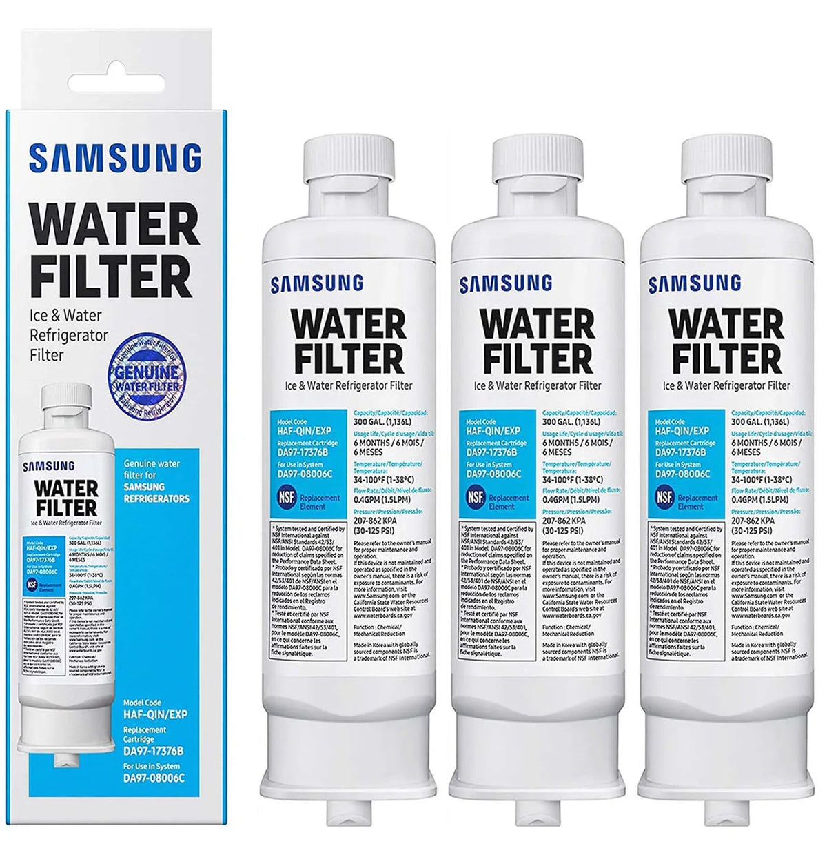 Samsung DA97-17376B HAF-QINEXP Refrigerator Water Filter