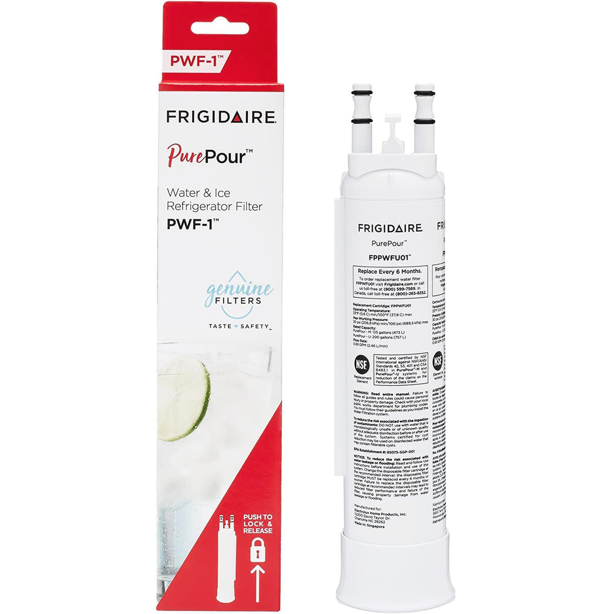 Frigidaire FPPWFU01 PurePour PWF-1 Refrigerator Water Filter