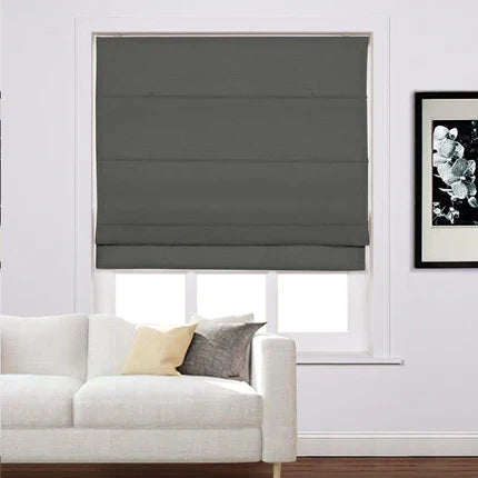 Loomy Motorized Linen Blackout Roman Shade