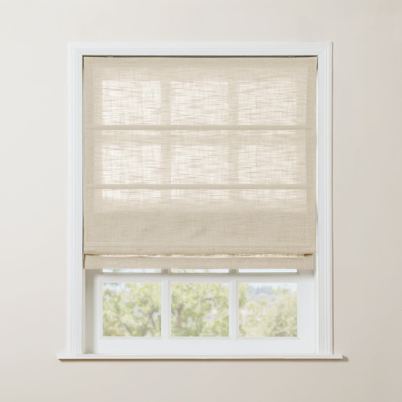 Loomy Motorized Linen Blackout Roman Shade