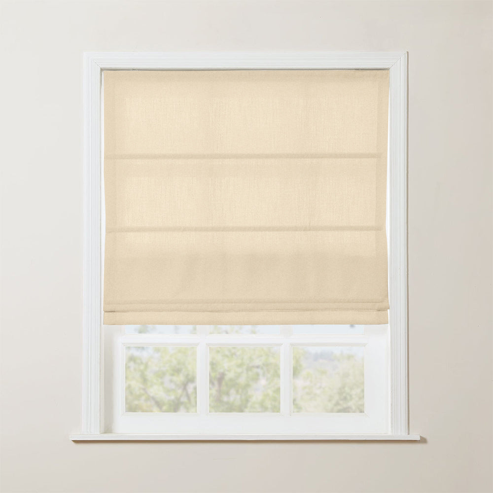 Sunny Motorized Linen Roman Shade