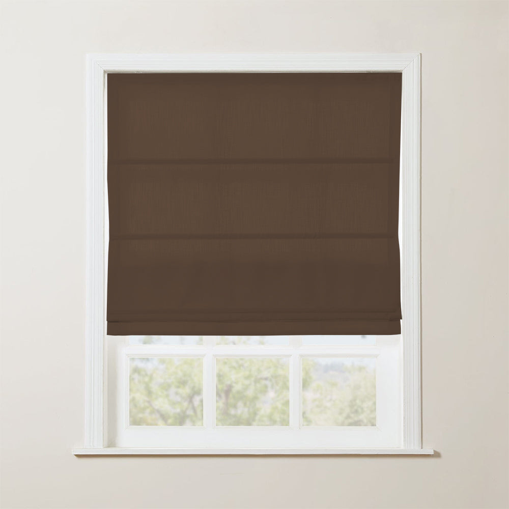 Loomy Motorized Linen Blackout Roman Shade