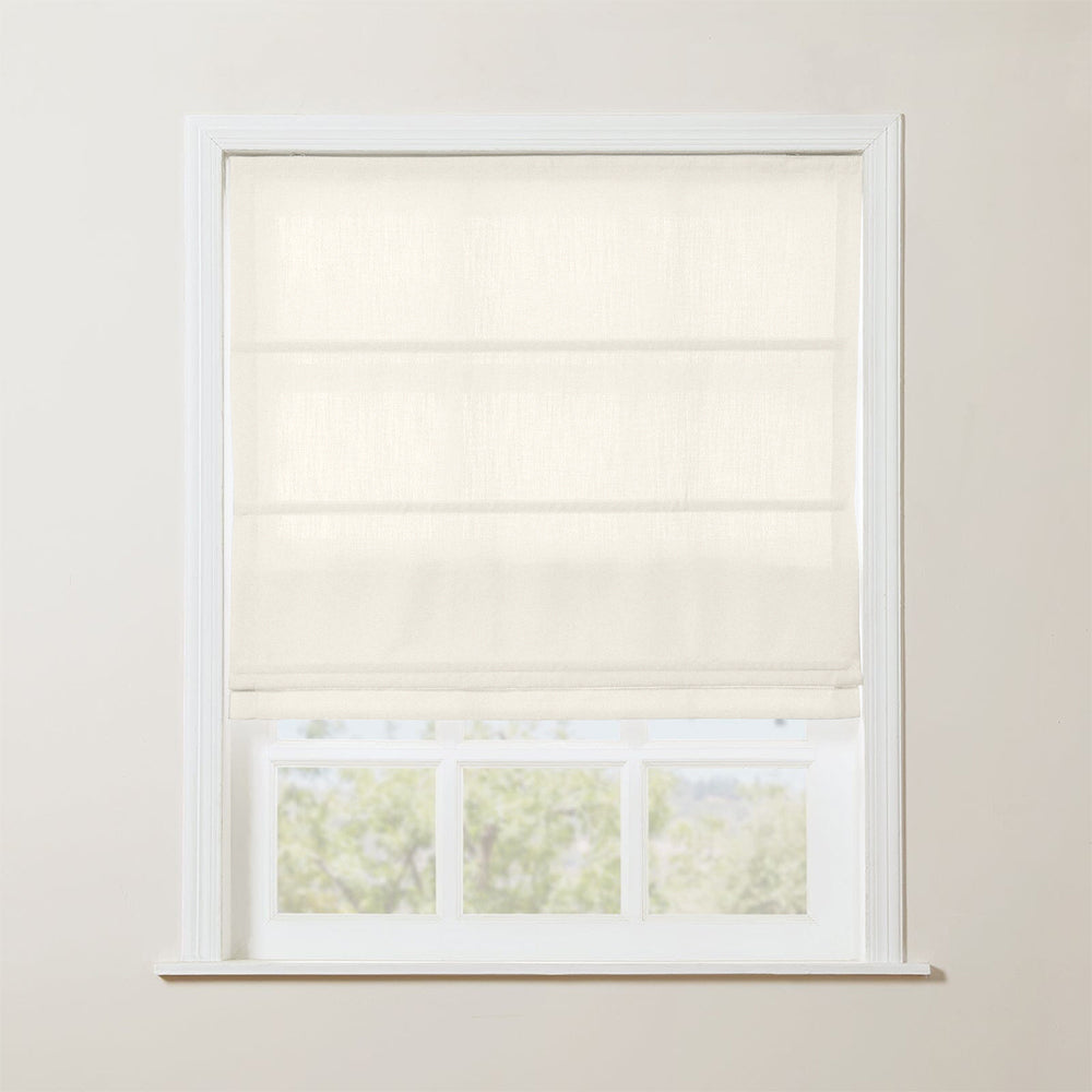 Sunny Motorized Linen Roman Shade