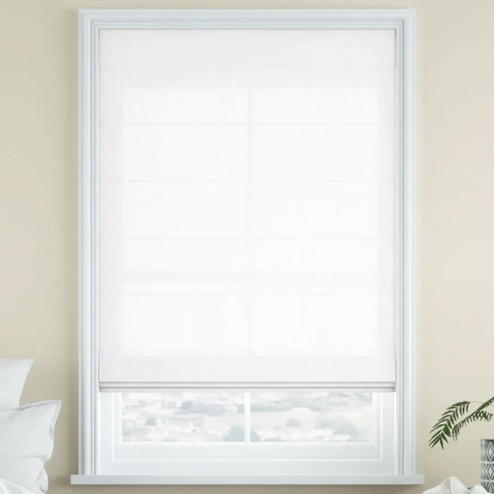 Aria Motorized Linen Roman Shade